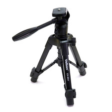 Velbon Ex-Mini Kompaktes, leichtes Tischstativ mit 2-Wege-Neiger und Tasche