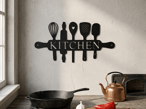 Küchen deko schild schwarz - schild, |