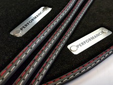 Performance Fußmatten für VW TOUAREG 7P R-Line Bj.2010-2018 Metall Logo Velours