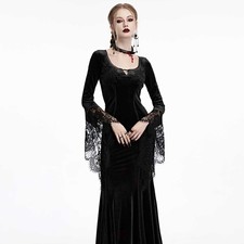 PUNK RAVE Gothic Kleid Samt