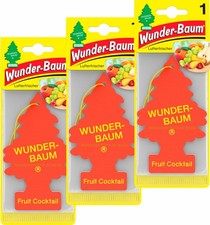 WUNDER-BAUM Fruit Frucht Cocktail 3er Duftbäumchen Wunderbaum Lufterfrischer