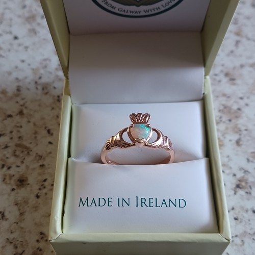 Rotgold gold opal herz - kt,