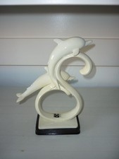 Deko Skulptur Delfin Weiß