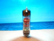 E80CC VALVO  # PINCHED # WAIST # RED LABEL # D-FOIL GETTER # NEAR NOS (4591)