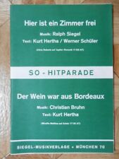 Hier ist ein Zimmer frei - Der Wein war aus Bordeaux mit Gesangsstimme + Text