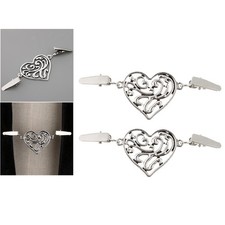 2 Stück Frauen Pullover Schal Clips Ärmelhalter Strickjacke Klammer Bluse Kragen