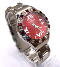 Schwere Massive Jaques Lemans  Armband Uhr mit Steinen top Funktion Datum Sekund