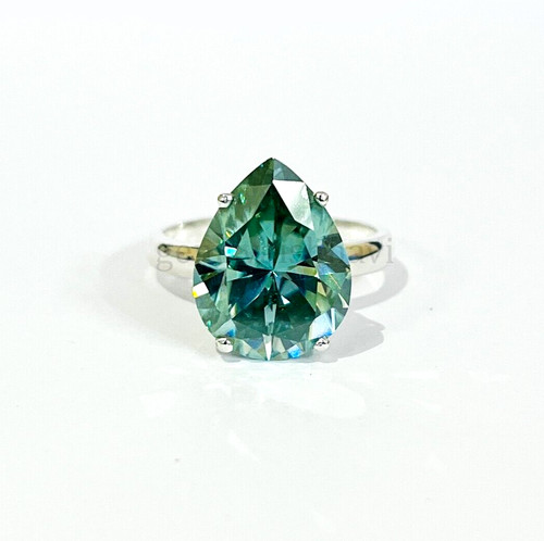 Blau pear diamantring - 8,00, ct