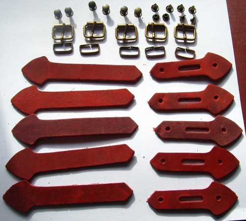Lederriemen set mit schnalle - set,