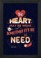 Herz gerahmtes Wandbild Poster