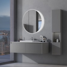 Spiegelschrank Badschrank Badezimmerschrank rund Ø 60cm mit LED Beleuchtung