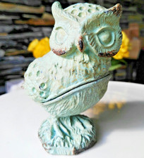 Gußeisen Eule Uhu Metall Dose