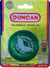 DUNCAN BUTTERFLY YO-YO - THE ORIGINAL WORLDS #1 YOYO - (GRÜN) - BRANDNEU!