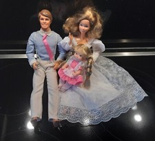 ⛱   Barbie  Mattel ⛱  Heart Family Mom + Ken + Kind ⛱  1987 # 3102 ⛱ Braut