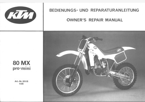 Werkstatthandbuch ktm gxr - werkstatthandbuch,