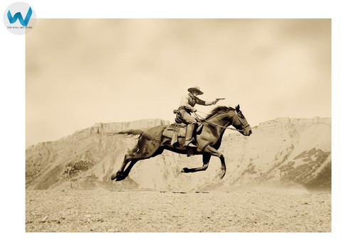 Cowboy action poster - -, western