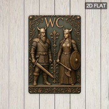 Blechschild Wikinger WC-Schild