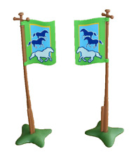 Playmobil ★ 2 x Fahne mit Mast für Reitplatz ★ Reiterhof Pferde Stall Turnier