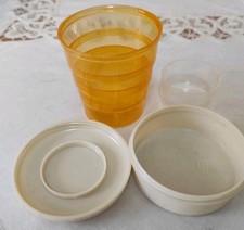 Original alter Reise Klapp Becher Bakelit Dose 60er Jahre Kurant