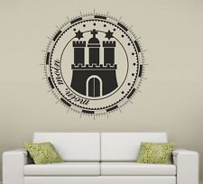 Wandtattoo Wandaufkleber Aufkleber Wohnzimmer HH Hamburg moin moin Stadt W41