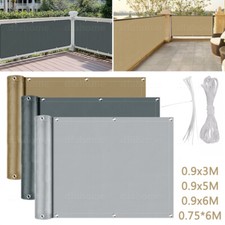 Balkon Sichtschutz PES Blickdicht Balkonbespannung mit Ösen Kabelbinder Terrasse