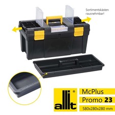 Allit Werkzeugkoffer McPlus Promo 23, schwarz/gelb, 33 Liter Inhalt, mit Trageka
