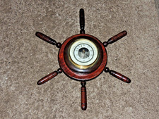 Vintage Barometer Holz Schiffs