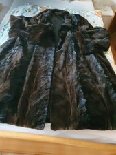 Nerz Pelz Damen Mantel Dunkel Braun Vintage