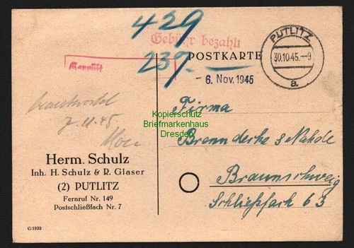 B8320 sbz gebühr - b8320, bezahlt