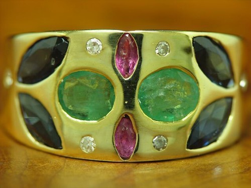 Gelbgold edelstein ring - gelbgold, 14kt