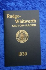 Rudge Whitworth Prospekt 1930 (M1097) Nachdruck Archiv Verlag