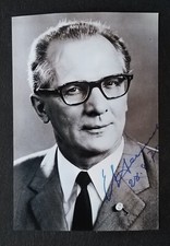 7012 Erich Honecker Foto Autograph Druck signiert