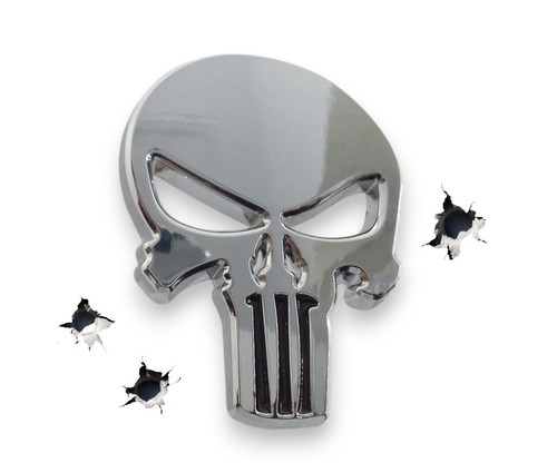 Totenkopf metall aufkleber - metall,