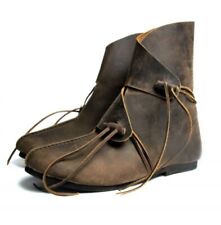 Wikinger Mittelalter LARP Stiefel Schuhe Joar Nubukleder braun schwarz