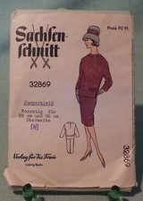 DDR Schnittmuster Sachsen-Schnitt 32869 "Jumperkleid" 50er Jahre