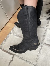 Vintage Cowboy Boots Leather Leder Stiefel