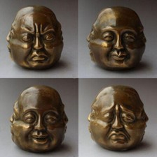 Messing Figur Glücksbuddha