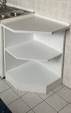 Küchen Hauswirtschaftsraum Eckregal stehend, weiß, Länge 60 cm