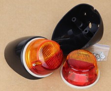 Satz Blink - Rückleuchten rund mit Halter zB. IHC 324  430 439 Traktor Schlepper