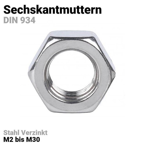 Sechskantmuttern verzinkt - sechskantmuttern,