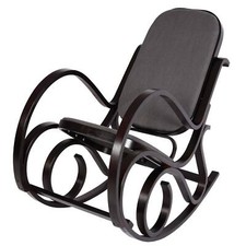 B-Ware Schwingsessel M41, Schaukelstuhl, Stoff/Textil anthrazit-grau