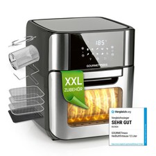 Heißluftfritteuse Airfryer XXL 12L Heißluft Ofen Multi Grill 1800W mit Drehspieß