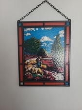 Wunderschöne Dekoration Handarbeit Glas Mit Metall Schöne motiv B 22cm H27,5cm