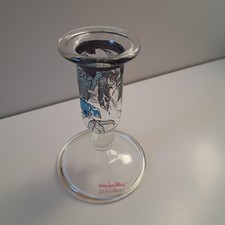 Unikat Kerzenständer Vera von Walther Design Glas Höhe 11 cm handgemalt Blumen