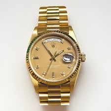 Rolex Day-Date Automatik 18K Gelbgold President Diamond Dial 1990 Ref.18238 138g
