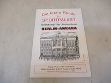 x-88028	Berliner Box-Verband Programmheft " Die letzte Runde im Sportpalast 1973