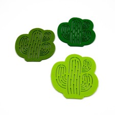 3x Dekomatte Kaktus 11x10 cm