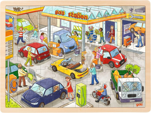 Einlegepuzzle tankstelle 40 - einlegepuzzle,