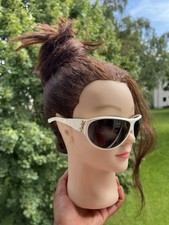 WIE NEU YSL Sonnenbrille weiß,goldenes Strassstein Logo  