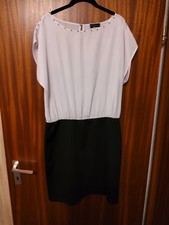 Kleid schwarz weiß mit Nieten